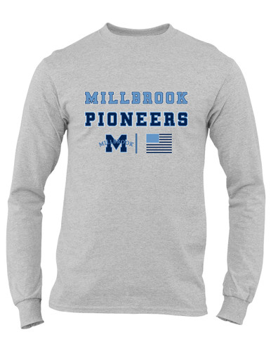 Millbrook Pioneers Spirit Flag Men's Premium LS T-Shirt