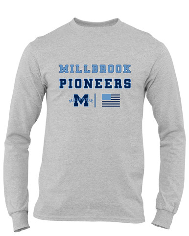 Millbrook Pioneers Spirit Flag Men's LS T-Shirt