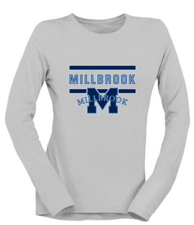 Millbrook Pioneers Mascot #4 Women's LS T-Shirt