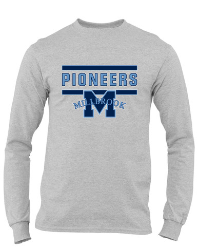 Millbrook Pioneers Mascot #5 Men's LS T-Shirt