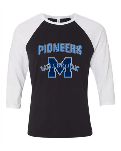 Millbrook Pioneers Mascot #6 Women's Baseball T-Shirt