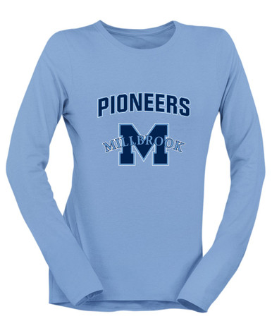 Millbrook Pioneers Mascot #6 Women's LS T-Shirt