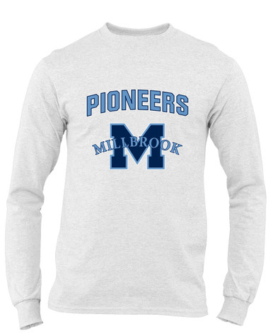 Millbrook Pioneers Mascot #6 Men's LS T-Shirt