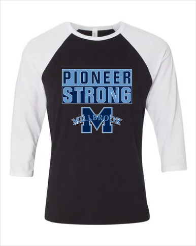 Millbrook Pioneers Strong #1 Women's Baseball T-Shirt