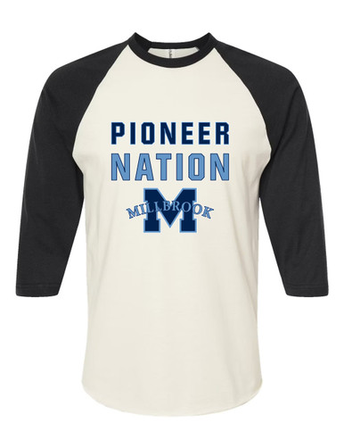 Millbrook Pioneers Nation #2 Women's Baseball T-Shirt