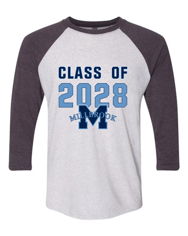 Millbrook Pioneers Class of 2028 Women's Baseball T-Shirt