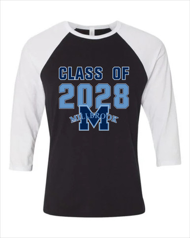 Millbrook Pioneers Class of 2028 Men's Baseball T-Shirt
