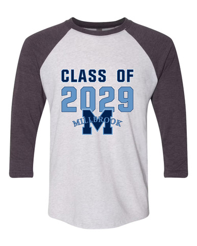 Millbrook Pioneers Class of 2029 Men's Baseball T-Shirt