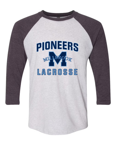 Millbrook Pioneers Lacrosse Men's Baseball T-Shirt