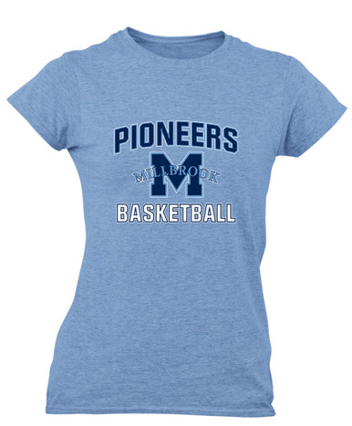 Millbrook Pioneers Basketball #1 Women's SS T-Shirt