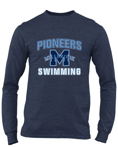 Millbrook Pioneers Swimming Men's LS T-Shirt