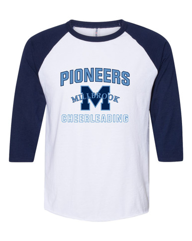 Millbrook Pioneers Cheerleading Women's Baseball T-Shirt