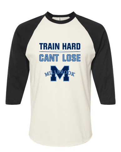 Millbrook Pioneers Train Hard, Can't Lose Men's Baseball T-Shirt