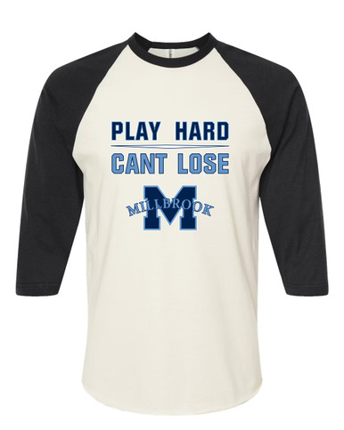 Millbrook Pioneers Play Hard, Can't Lose Women's Baseball T-Shirt