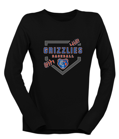 Grand Oaks Grizzlies Baseball #2 Women's LS T-Shirt