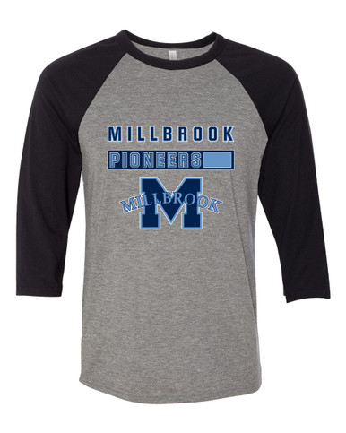 Millbrook Pioneers Mascot #7 Women's Baseball T-Shirt