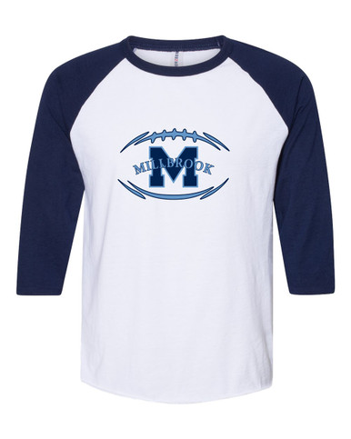 Millbrook Pioneers Football #3 Women's Baseball T-Shirt