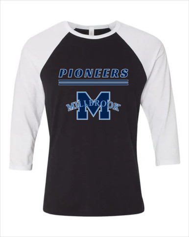 Millbrook Pioneers Mascot #8 Men's Baseball T-Shirt