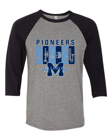 Millbrook Pioneers Band # 2 Women's Baseball T-Shirt