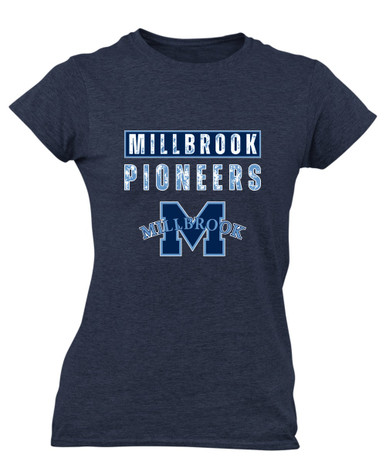 Millbrook Pioneers Mascot #9 Women's Premium SS T-Shirt