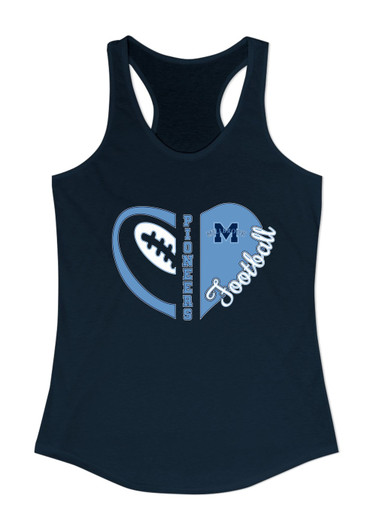 Millbrook Pioneers Heart Football Women's Tank Top