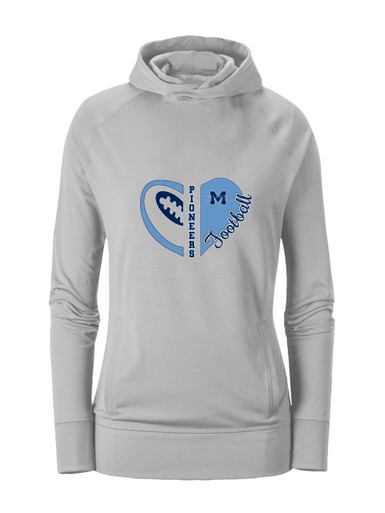 Millbrook Pioneers Heart Football Women's Hoodie