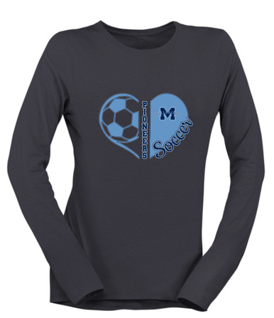 Millbrook Pioneers Heart Soccer Women's Premium LS T-Shirt