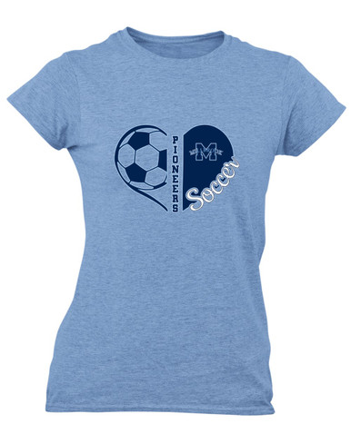 Millbrook Pioneers Heart Soccer Women's SS T-Shirt