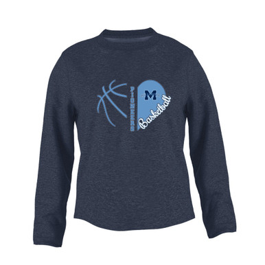 Millbrook Pioneers Heart Basketball Women's Sweatshirt