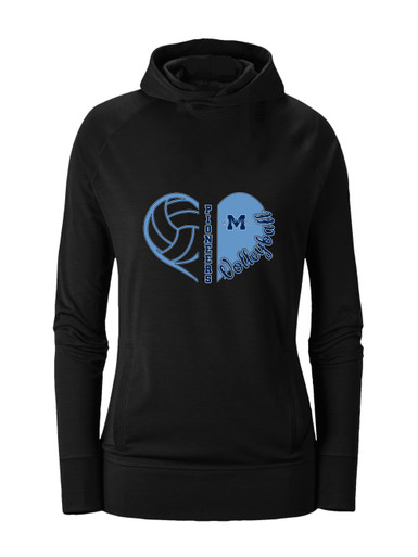 Millbrook Pioneers Heart Volleyball Women's Hoodie