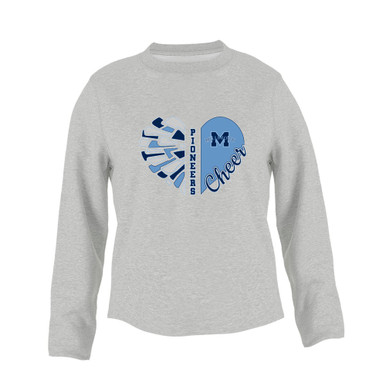 Millbrook Pioneers Heart Cheer Women's Sweatshirt