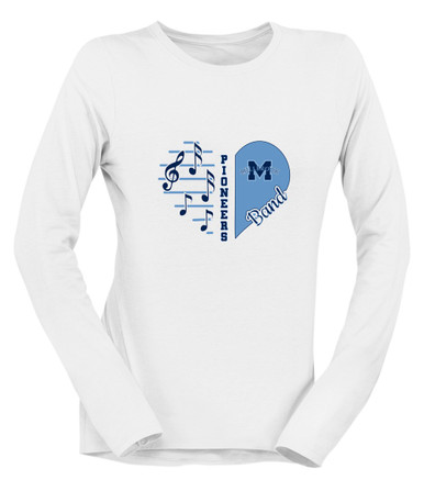Millbrook Pioneers Heart Band Women's LS T-Shirt