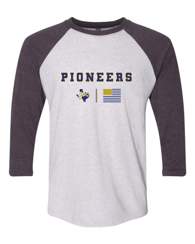 Boswell Pioneers Team Colors Flag Men's Baseball T-Shirt
