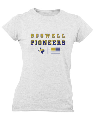 Boswell Pioneers Spirit Flag Women's Premium SS T-Shirt