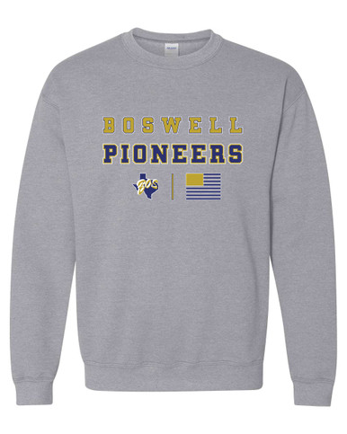 Boswell Pioneers Spirit Flag Men's Sweatshirt