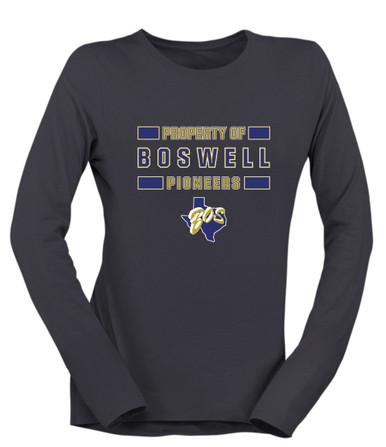 Boswell Pioneers Property Of Women's Premium LS T-Shirt