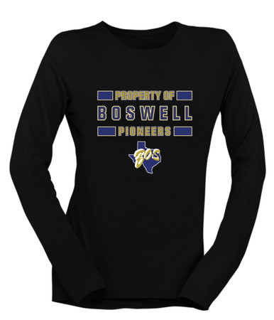 Boswell Pioneers Property Of Women's LS T-Shirt