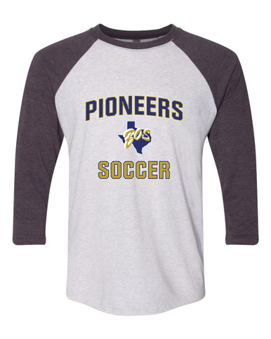 Boswell Pioneers Soccer #1 Women's Baseball T-Shirt