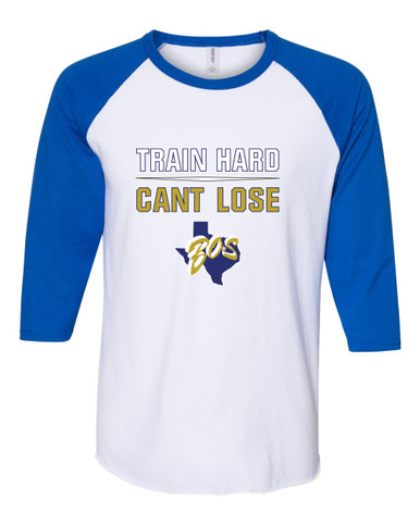 Boswell Pioneers Train Hard, Can't Lose Women's Baseball T-Shirt