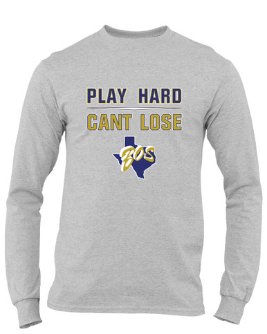 Boswell Pioneers Play Hard, Can't Lose Men's LS T-Shirt