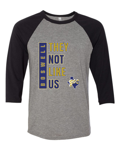 Boswell Pioneers They Not Like Us #1 Women's Baseball T-Shirt