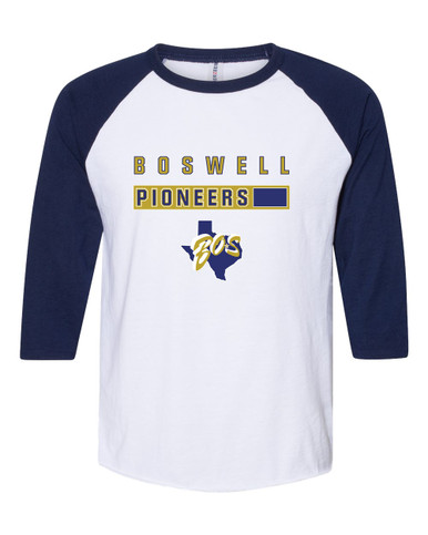 Boswell Pioneers Mascot #7 Women's Baseball T-Shirt