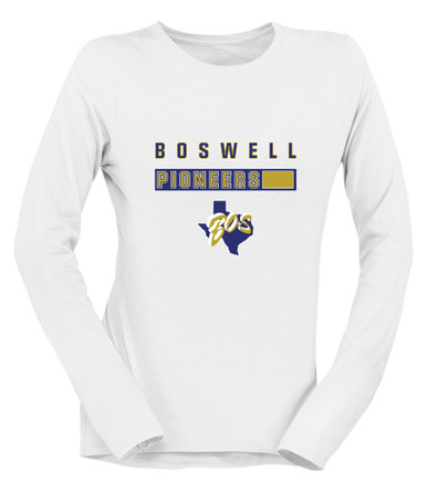 Boswell Pioneers Mascot #7 Women's LS T-Shirt