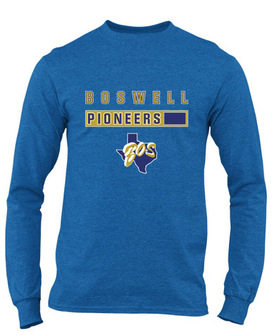 Boswell Pioneers Mascot #7 Men's LS T-Shirt