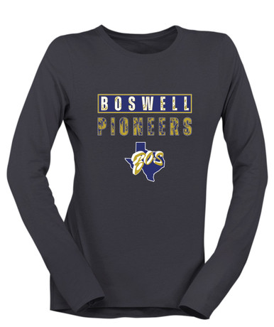 Boswell Pioneers Mascot #9 Women's LS T-Shirt