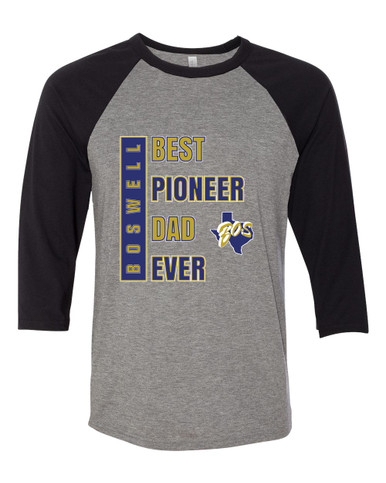 Boswell Pioneers Best Pioneer Dad Men's Baseball T-Shirt