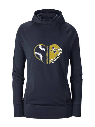 Boswell Pioneers Heart Baseball Women's Hoodie
