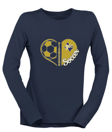 Boswell Pioneers Heart Soccer Women's Premium LS T-Shirt