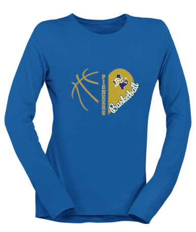 Boswell Pioneers Heart Basketball Women's Premium LS T-Shirt