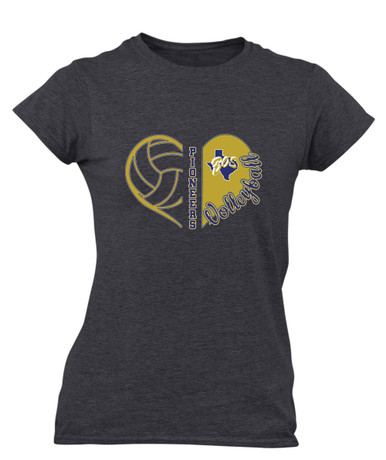 Boswell Pioneers Heart Volleyball Women's SS T-Shirt
